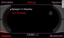 Spegnimento del display MMI